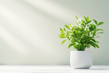 Minimalist indoor plant scene