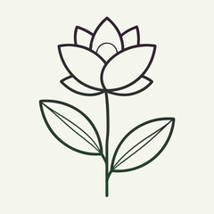 black and white flower