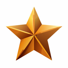 Fototapeta premium gold star on white background