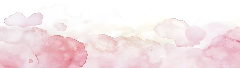 Soft watercolor painted abstract background displaying various pink color hues