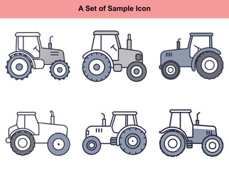 vector Old Tractor – Classic Farming Machine Illustration