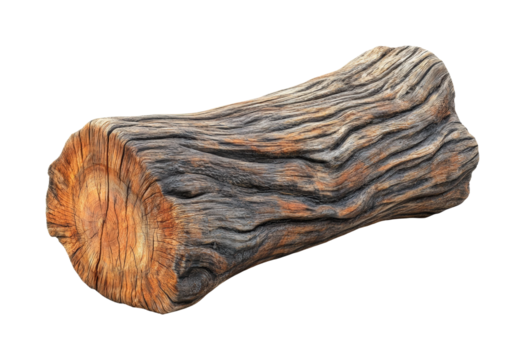 Log wood texture nature isolated on transparent background, png