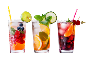 Hosting Summer Cocktail Parties: Authentic Visual Isolated On Transparent Background