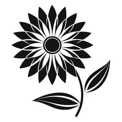 Minimalist Sunflower Emblem for Eco-Friendly Designs