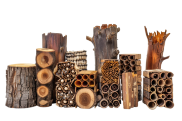 Actual Insect Hotels: Exposed Isolated On Transparent Background