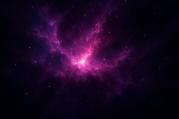 Obraz premium Vibrant Pink Nebula in Deep Space – Glowing Abstract Galaxy Background
