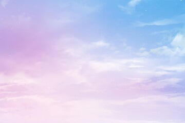 Obraz premium Soft pastel sky background with gradient clouds, blended pink, blue, and white hues
