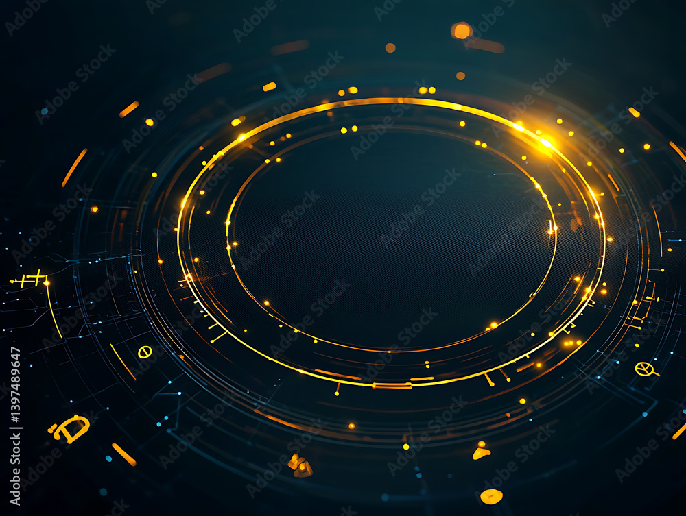 Aufkleber dynamic digital design virtual space abstract graphic futuristic environment close-up illuminated te