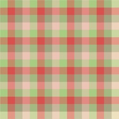 This image features a seamless plaid pattern in earthy tones of green, red, and brown, creating a warm and rustic aesthetic. The checkered design is suitable for textiles, wallpapers, and seasonal 