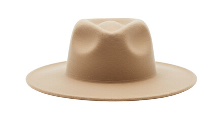 Isolated Beige Fedora Hat