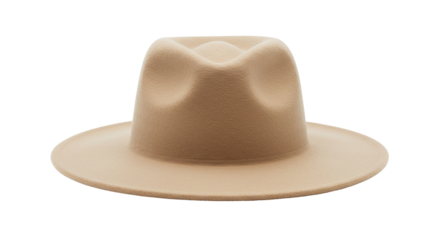 Isolated Beige Fedora Hat