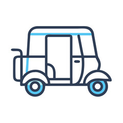 Auto Rickshaw Vehicle Icon Design