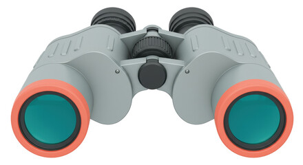 Isolated Gray Binoculars