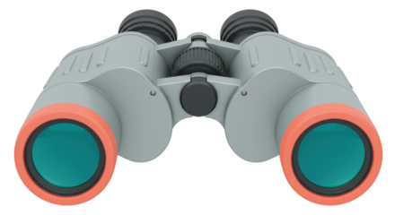 Isolated Gray Binoculars