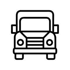 Delivery Truck Front View Icon Design