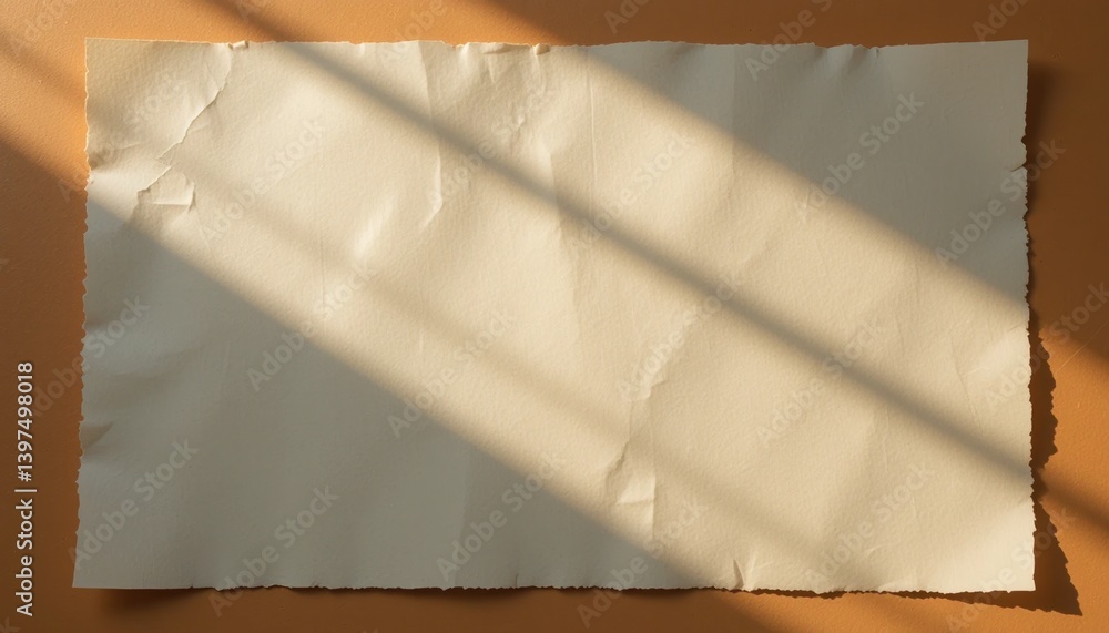 Aufkleber creating art with natural light shadows on textured paper studio setting photography minimalist comp