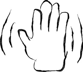 trembing icon in doodle style