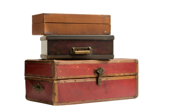 Remembrance in Boxes: Memory Boxes Unveiled Isolated On Transparent Background