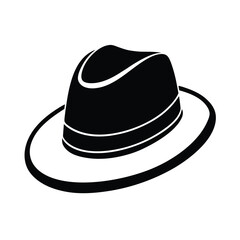 Classic Fedora Hat Vector Illustration Isolated On White Background Fashion Accessory
