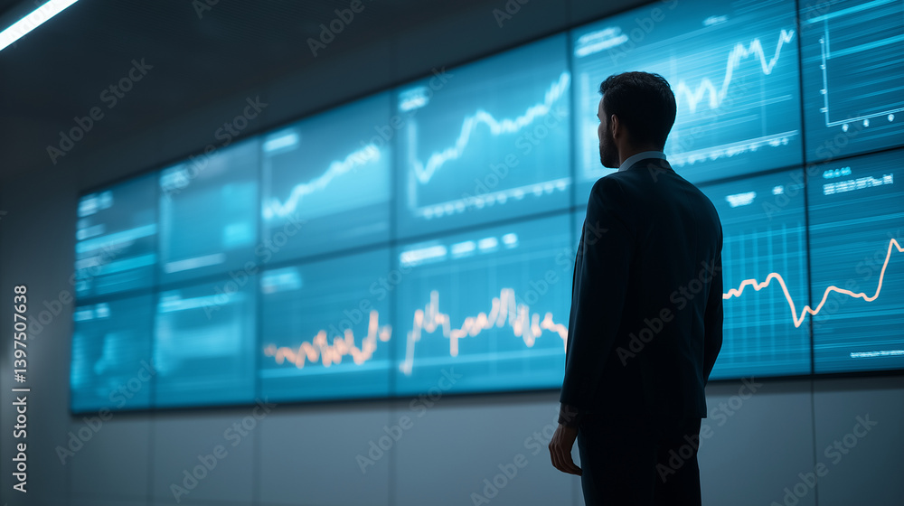 Poster kpi performance analysis in a high-tech boardroom