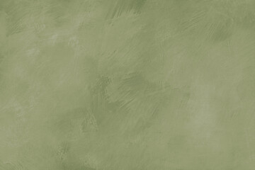Concrete, plaster, stucco wall texture with brush strokes, messy shabby khaki color surface, aged,...