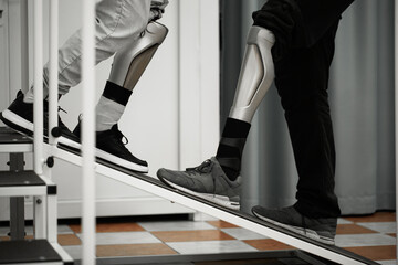A person makes a prosthesis, makes a prosthesis, repairs prostheses