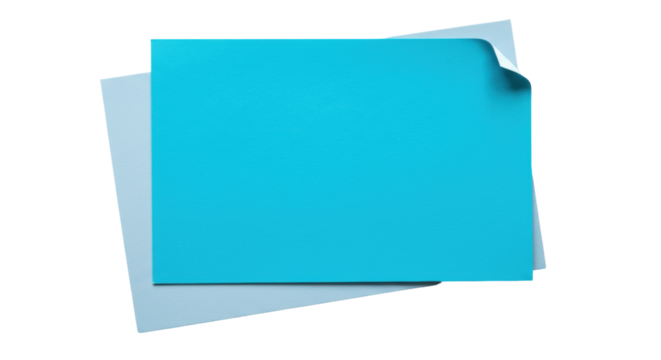 Isolated Blue Sticky Note