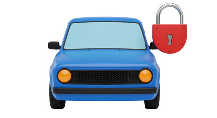 Isolated Locked Car
