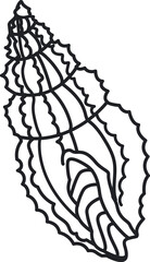 Spiral Seashell Outline