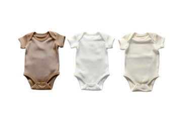 True Representation: Organic Baby Clothing Display Isolated On Transparent Background