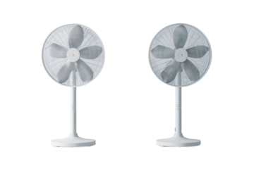 Oscillating Pedestal Fans Isolated On Transparent Background
