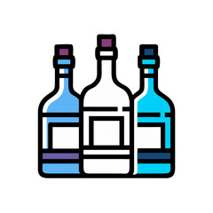 bottles of alcohol icon, bottles of alcohol vector illustration-simple illustration of bottles of alcohol, perfect for bottles of alcohol logos and icons