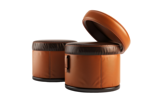 Unfiltered Snapshot: Storage Ottoman Options Isolated On Transparent Background