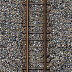 Naklejka premium Rail road. Seamless pattern. Crushed stone. Realistic design. Vector illustration eps10. Railway track.