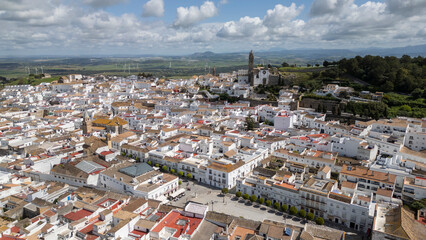 Obraz premium hermoso paisaje con el municipio de Medina Sidonia, Andalucía
