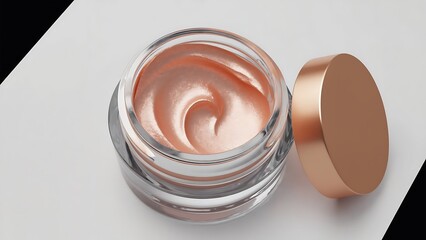 Rose gold cream in a jar