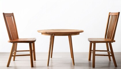 wooden chair isolated on white