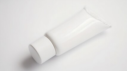White cosmetic tube mockup