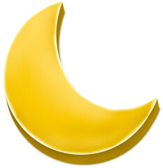 yellow moon on a white background