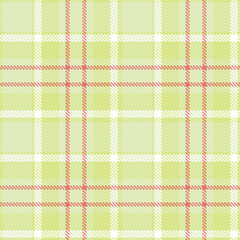 Autumn greenish beige Seamless Tartan with Dusky ecru accents Textile Design
