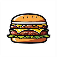 Hamburger on a white Background