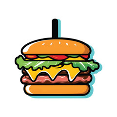 Hamburger on a white Background