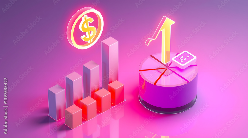 Poster Financial Growth Visualizing Data with Charts and Graphs