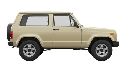 Isolated Beige SUV