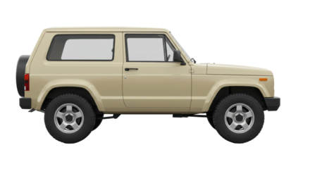 Isolated Beige SUV