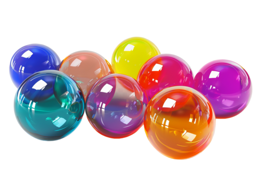 Real Sensory Balls on Transparent Isolated On Transparent Background
