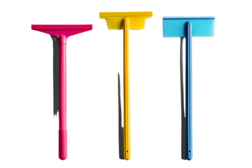Modern Shower Squeegees Isolated On Transparent Background