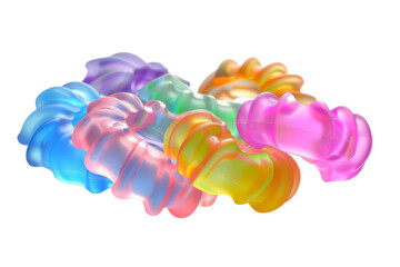 Modern Silicone Teething Toys in High Definition Isolated On Transparent Background