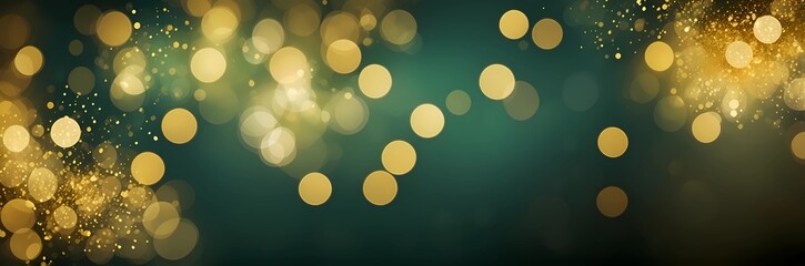 Festive gold bokeh lights background for christmas and new year celebration design and holiday season wallpaper