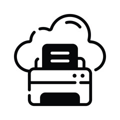 Check out our handy glyph icon of cloud print